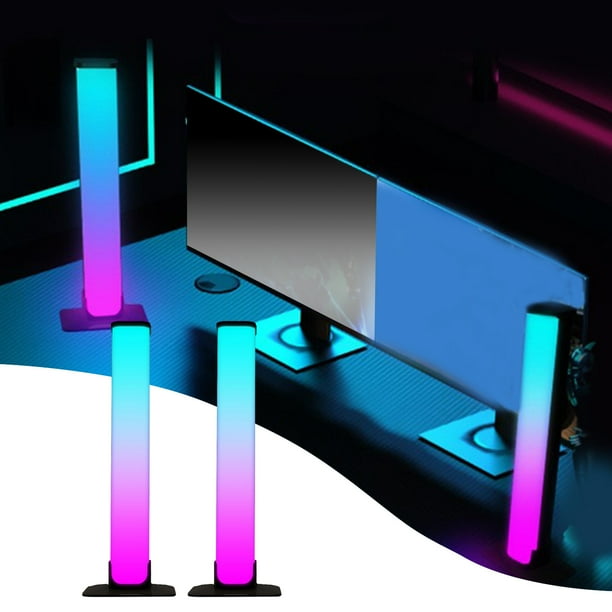 Luces de videojuegos Bluetooth RGB Multicolor Mood Marquee | Barra de luz colorida de 7W para USB de sobremesa | Pastilla de sincronización de audio incorporada | Control remoto del temporizador