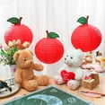 thumbnail image 2 of 12 Pcs Red Apple Classroom Decorations Apple Paper Lanterns Fruit Themed Party Decor Hanging Apple Decorations for Birthday Baby Shower Back to School Garden Room Party Supplies, 2 of 13