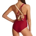 thumbnail image 4 of Fesfesfes Ladies Swimsuit Tummy Control Swimwear for Women Sexy Bathing Suit Patchwork Bow Bikini One-Pieces Swimsuit On Sale, 4 of 9