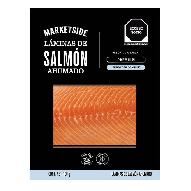 Láminas de Salmón Ahumado Marketside Congelado 100 g