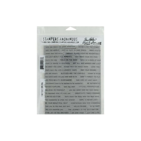 UPC: 0787790001737 | Tim Holtz Cling Stamps 7 x 8.5 Tiny Text
