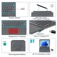 thumbnail image 2 of Disposition Compacte Rétroéclairée/non Rétroéclairée du Clavier Longue Autonomie Conception Ergonomique Légère Compatible avec les Tablettes Surface Pro 8/9/X Idéale pour les Employés de Bureau et les Étudiants, 2 of 8