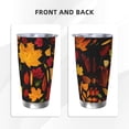 thumbnail image 3 of Lsque Autumn Maple Leaves A Pattern 20oz Car Cup with Lid and Straw, Insulated Coffee Cup with Straw Topper, Spill Proof Travel Coffee Mug, Stainless Steel Tumble-Straw Three-piece Set, 3 of 8