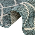 thumbnail image 5 of Unique Loom Outdoor Trellis Collection Area Rug - Gitter (4' x 6' Rectangle Teal/Ivory), 5 of 10