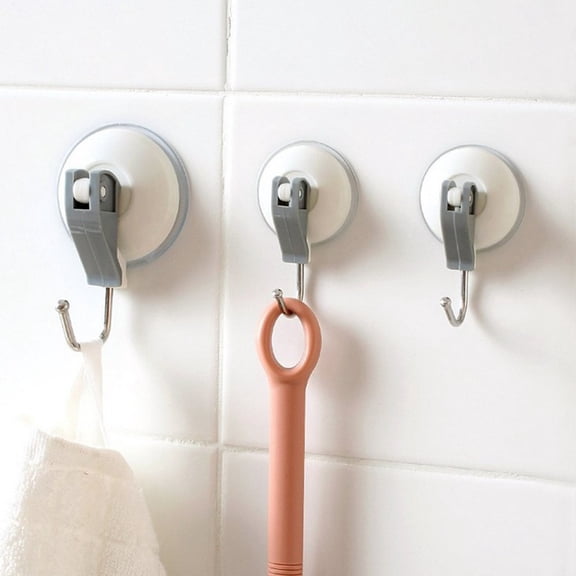 Gecau Suction Cup Hooks for Shower Easy Installation Hooks for Wall Patio Adhesive Hooks Towel Hooks for Bathrooms Closet Hooks Small Bathroom Hooks for Birdfeeder Shower Hanger Halloween 1PC