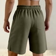 thumbnail image 4 of GrmtClth Shorts Men Casual Elastic Waist Waffle Lightweight Sweat Shorts Summer Lounge Drawstring Shorts Beach Jogging Shorts with Pockets Army Green XL, 4 of 9