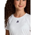 thumbnail image 6 of Reebok Girl's Legacy Short Sleeve Ruched Performance Top, Sizes 4-18, 6 of 7