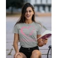 thumbnail image 2 of Breast Cancer Survivor Heart Butterflies Unisex Men's T-shirt, 2XL, Heather Gray, 2 of 6