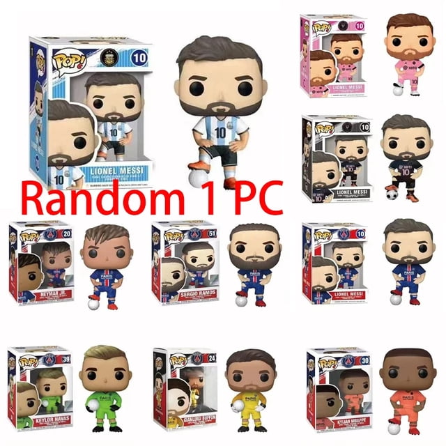 Figura de acción decorativa de Lionel Messi #10 MBAPPÉ #7 Cristiano Ronaldo #7, estrellas del fútbol, colección de modelos, juguetes de cumpleaños, regalos.