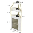 thumbnail image 6 of Aoile Corner Bar Cabinet, 5-Tiers Liquor Cabinet Bar with Adjustable Shelf & Glass Holder for Home, Gold, 6 of 7