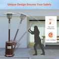thumbnail image 6 of Costway 50000 BTU Propane Patio Heater Standing Steel W/ Wheels Bronze, 6 of 11
