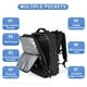 thumbnail image 3 of Mochila de viaje Coofay, grande, impermeable para mujeres y hombres, color negro, 3 of 7