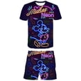 thumbnail image 2 of Ropa de bebé Mickey Mouse, conjuntos de ropa de verano para niños, camisetas de moda + Pantalones cortos, traje de 2 uds, ropa para niños, conjuntos de Mickey 11T Gao Jinjia LED, 2 of 2