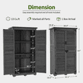 thumbnail image 3 of Mcombo 63" Wood Outdoor Storage Cabinet, Garden Storage Shed with Lockers 0870, 3 of 8