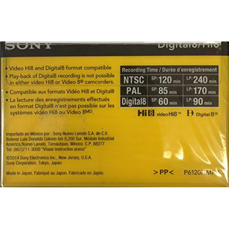 P6120HMPR Hi8 Digital Videocassette - Walmart.com