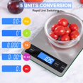 thumbnail image 3 of Food Scale, 33lbs Digital Food Kitchen Scale Weight Grams and oz for Cooking Baking, Meal Prep and Weight Loss, 7 Units LCD Display Tare Function, 1g/0.1oz Precise Graduation, Easy Clean, 3 of 8