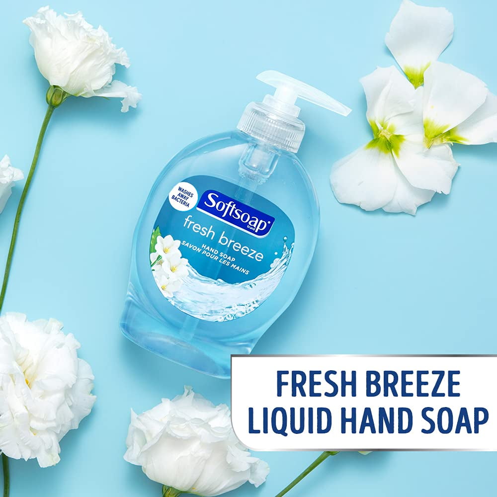 Softsoap Liquid Hand Soap Pump, Fresh Breeze, 7.5 oz, 4 Pack