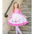 thumbnail image 4 of Millie Loves Lily Girls Pink Princess Border Print Dress and Legging Set, Size 8, 2-PCS, 4 of 5