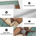 thumbnail image 6 of Teal Brown Outdoor Rug for Patio/Deck/Porch, Non-Slip Large Area Rug 5 x 7 Ft, Country Texas Star Farmhouse Barn Door Wood Indoor Outdoor Rugs Washable Area Rugs, Reversible Camping Rug Carpet Runner, 6 of 8