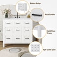 thumbnail image 6 of EUROCO 36" Bathroom Vanity with Sink Bathroom Vanity Cabinet with Resin Integrated Sink, Adjustable Shelves 4 Drawers, 2 Doors,Solid Wood Frame, White, 6 of 9