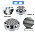 thumbnail image 4 of Unique Bargains 4 Pcs 68mm Dia 6 Clips Wheel Tyre Center Hub Caps Covers for Car Carbon Fiber Pattern Silver Tone, 4 of 6