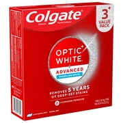 Colgate Optic White Advanced Sparkling White Toothpaste with 2% Hydrogen Peroxide, Mint, 3 Pack, 3.2 OZ