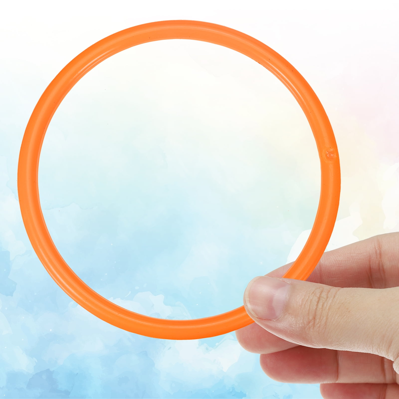 Uxcell 4.3 Inch Plastic Ring-Toss Rings for Bottles 24 Pcs Carnival Rings Orange