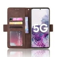 thumbnail image 3 of Case for Samsung Galaxy S20 Cover Adjustable Detachable Card Holder Magnetic closure Leather Wallet Case - Brown, 3 of 5