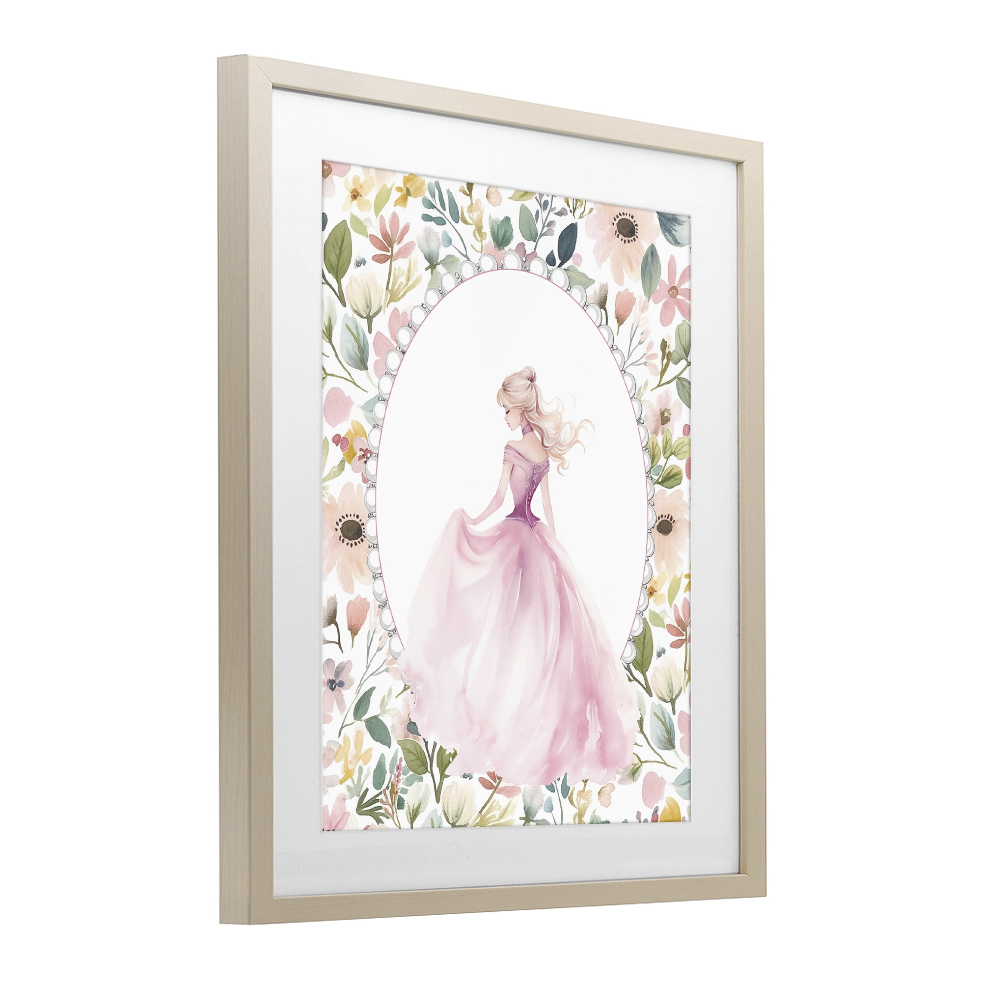Stupell Industries Graceful Princess Love Birch Framed Print Under Glass, design by Christine Simpson Art