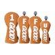 thumbnail image 3 of 4 fundas de madera para cabezas de palos de golf, antiarañazos, funda protectora para tacos de golf Naranja, 3 of 9