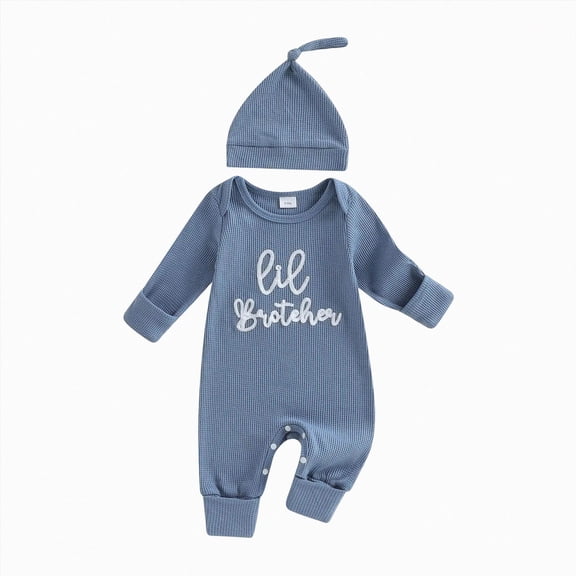 CAUYDY Preemie Sleepers for Girls Newborn Fall Winter Pajamas 3 6 9 Months 1T 2T Baby Long Sleeve Clothes for Boys Infant Soft Jumpsuit Sizes 0-3 Months,Blue