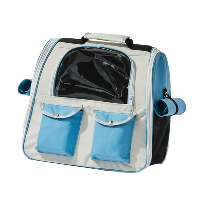 Bolso de la mochila del perro del gato de la mochila del portador del gato del animal doméstico, mochila respirable, portátil del viaje del animal , Azul
