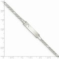 thumbnail image 2 of White Sterling Silver bracelet Childrens 6 in mm Baby ID with Cut-out Heart, 2 of 2