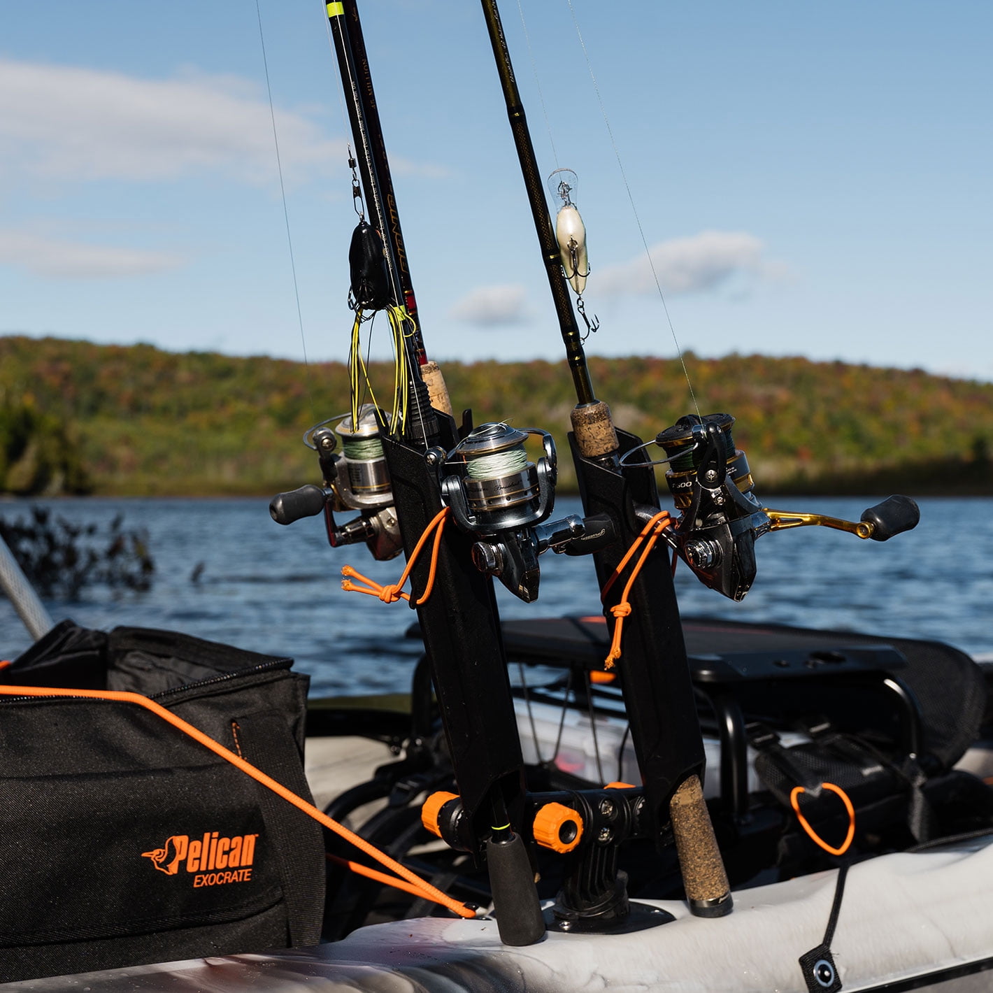 Pelican Multiple Adjustable Rod Holders, Black