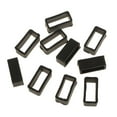 thumbnail image 1 of 10 pack correa de reloj de silicona correa de reloj de bucle de repuesto Keeper Negro 18mm Zulema Lazos de goma negros, 1 of 8