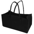 thumbnail image 1 of OULII Portable Felt Firewood Storage Bag for Outdoor Use Large Capacity Black Color 10.5x13.5 Inches, 1 of 5