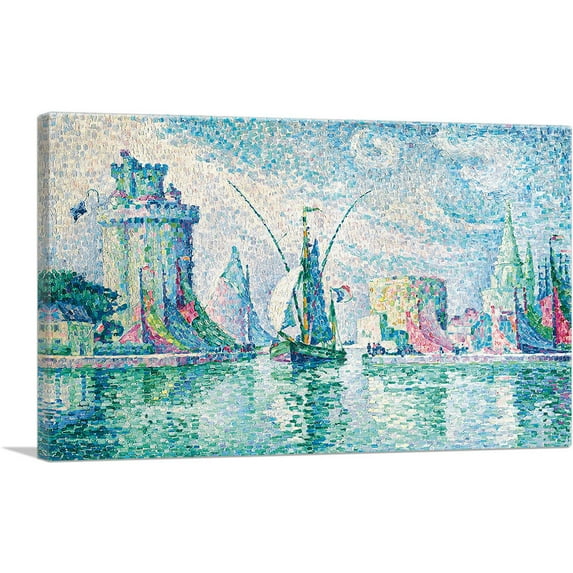 ARTCANVAS Les Tours Vertes 1913 Canvas Art Print by Paul Signac - Size: 40" x 26" (1.50" Deep)