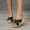 Black, variant on WIZUTIZ Womens Shower Shoes Walking Comfort Vintage Sandals Women Summer High Heel Sandals Wedge Sandals Shower Shoes Knitted BOHO Beach Shower Shoes Outdoor Non-Slip Sandals Mom Christmas Gifts
