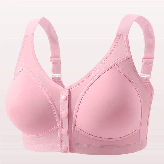 Ynynloco Full-Freedom Comfort Front Closure Wireless Bra for Women Mastectomy Bralettes Seamless Everyday Bra