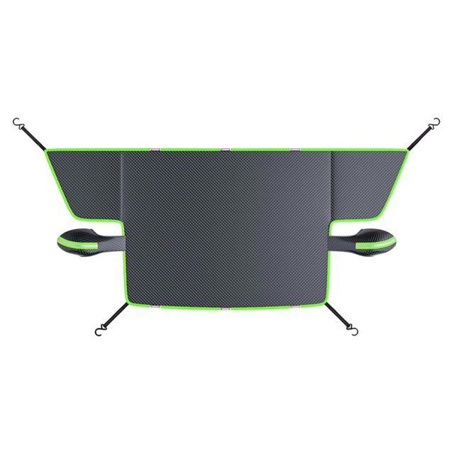 Cubierta para parabrisas de coche, tira reflectante, protector contra heladas y nieve. Verde negro