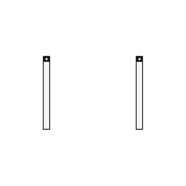 Aplique Pared Con Sensor Ultrafino Magnético para Oficina en Casa (30 Cm)