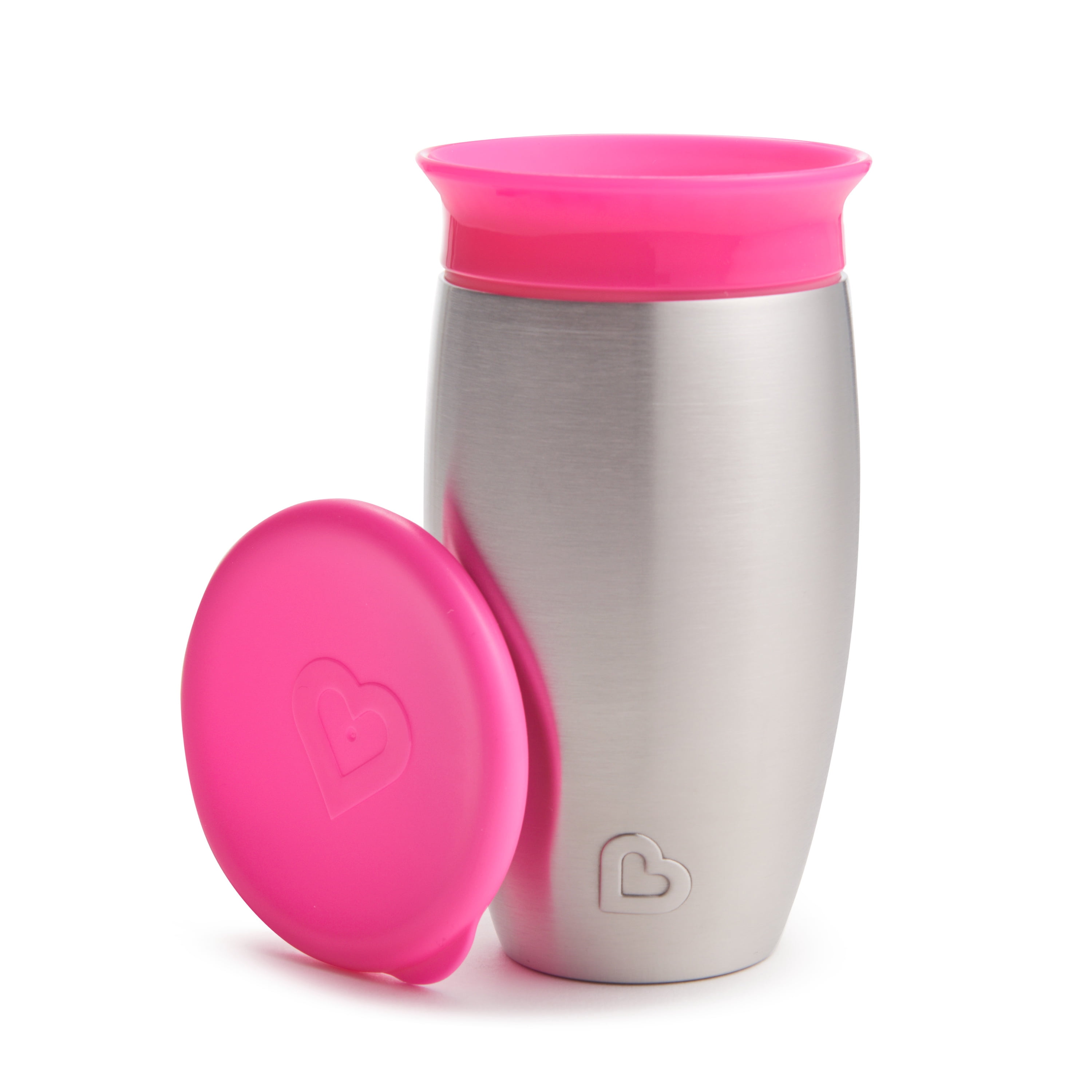 Munchkin Stainless Steel Miracle 360 10oz Sippy Cup, Pink - Walmart.com Munchkin Sippy Cup Stainless Steel