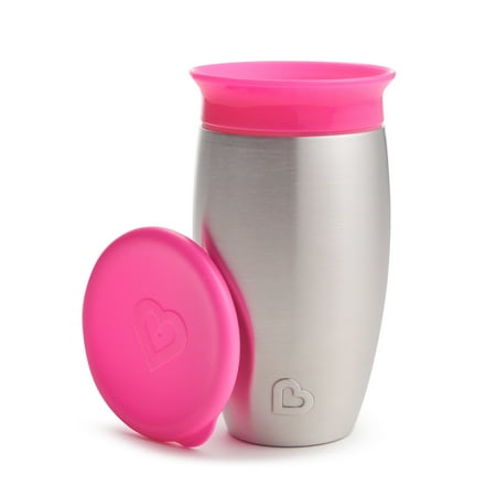 UPC: 0735282108488 | Munchkin Stainless Steel Miracle 360 10oz Sippy Cup  Pink