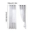thumbnail image 4 of Aoznliie Bohemian Curtains, Semi Blackout Geometric Print Curtains for Living Room Bedroom, Boho Window Curtain with Grommets, 85x52in, 4 of 7