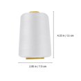 thumbnail image 4 of White Polyester Sewing Thread for Sewing Quilting and Dress Making Sturdy Smooth 5400M per Roll, 4 of 4