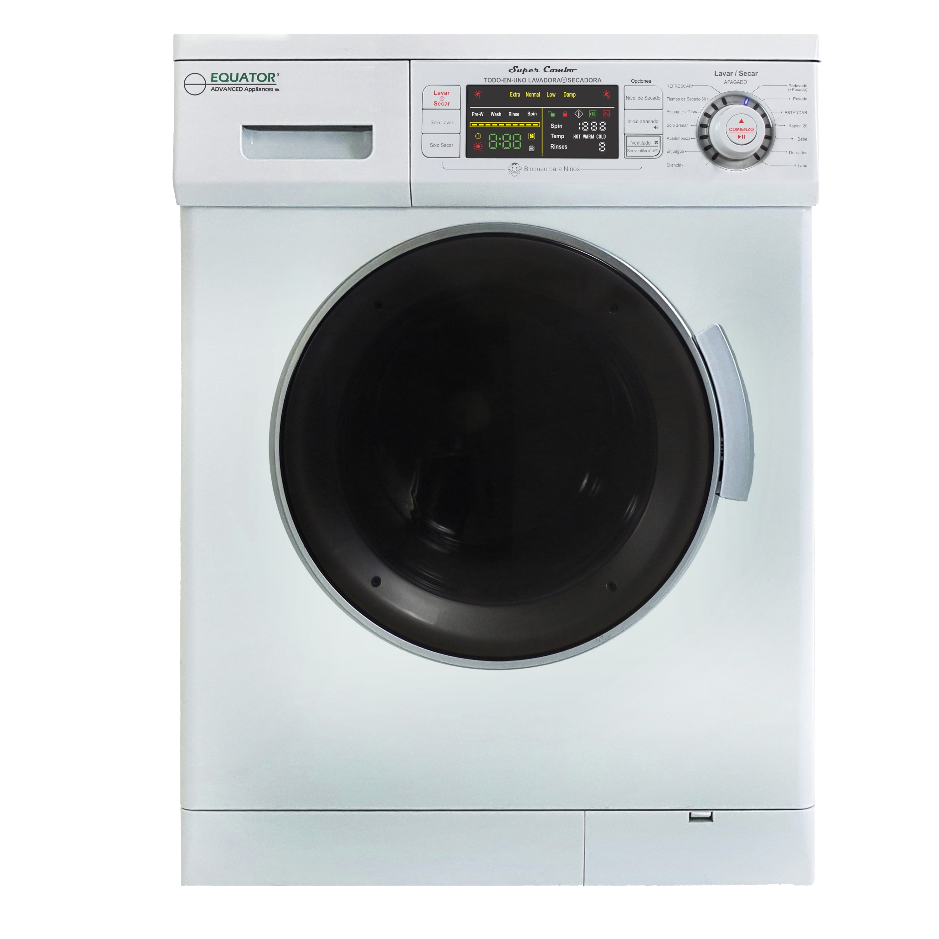 1.57 cu. ft. White High Efficiency Vented / Ventless Electric All-in All In One Washer And Electric Ventless Dryer