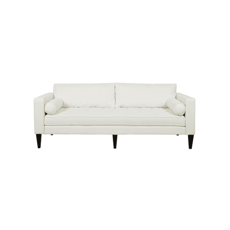 Nicholi Sofa With Bolster Pillows Antique White Nicholi Sofa With Bolster Pillows Antique White