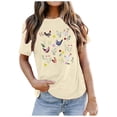thumbnail image 1 of WEAIXIMIUNG T-Shirt d'Été pour Femmes avec Imprimé de Poussin, Confortable et à la Mode, Manches Courtes, 1 of 3