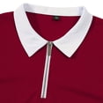 thumbnail image 5 of Mens Shirts, Awwp Men's Loose Fit Casual Fashion Lapel Long Sleeve T Shirts for Men Red S, 5 of 9