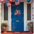 thumbnail image 2 of 4th of July Door Decorations Outdoor - Patriotic Welcome Sign with Wreath, Bow & Star Wooden Plaque for Front Door, Porch, Wall - Independence Day, Memorial Day, Veterans Day Home Decor, 2 of 5